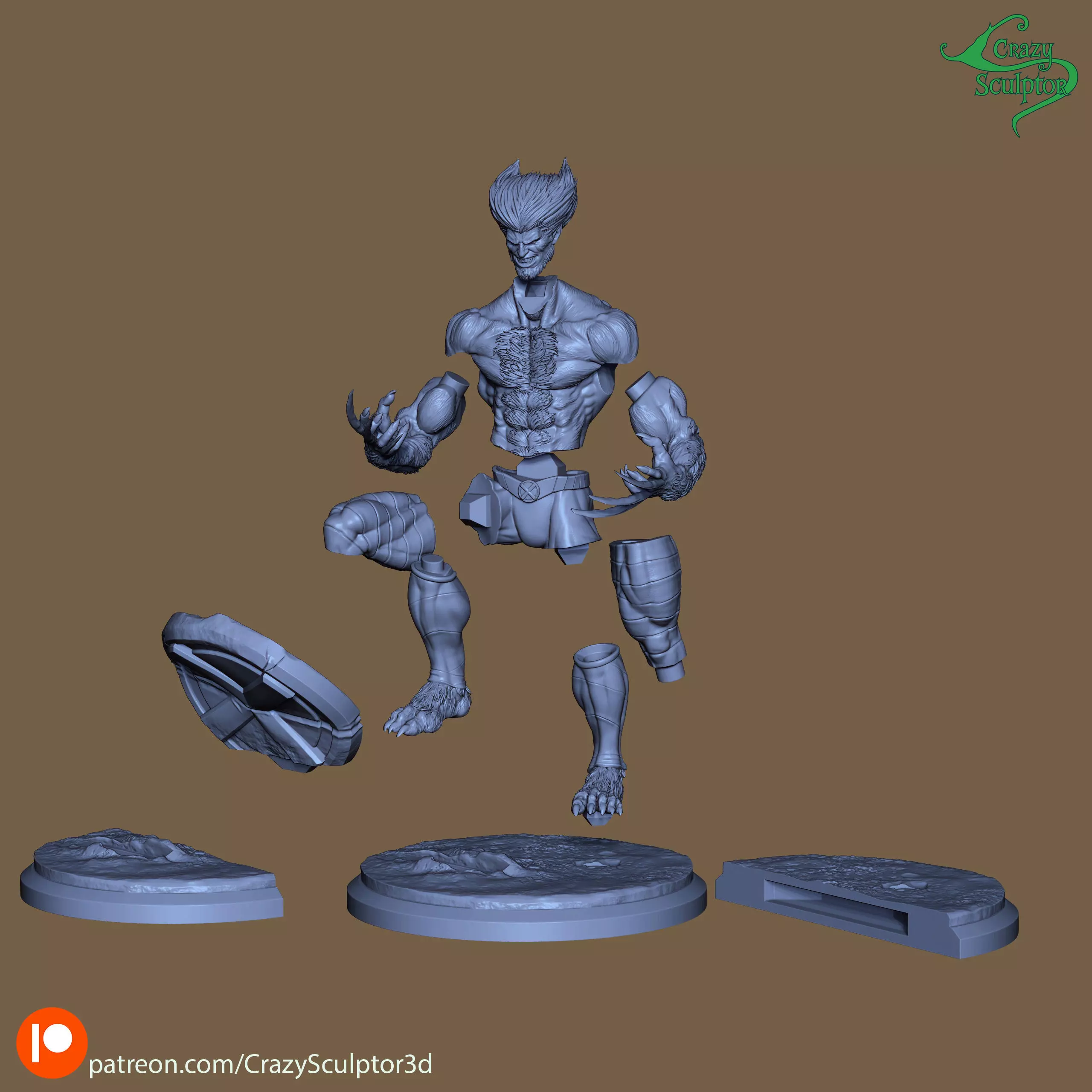 Dark Beast from X-Men 3D print model_9