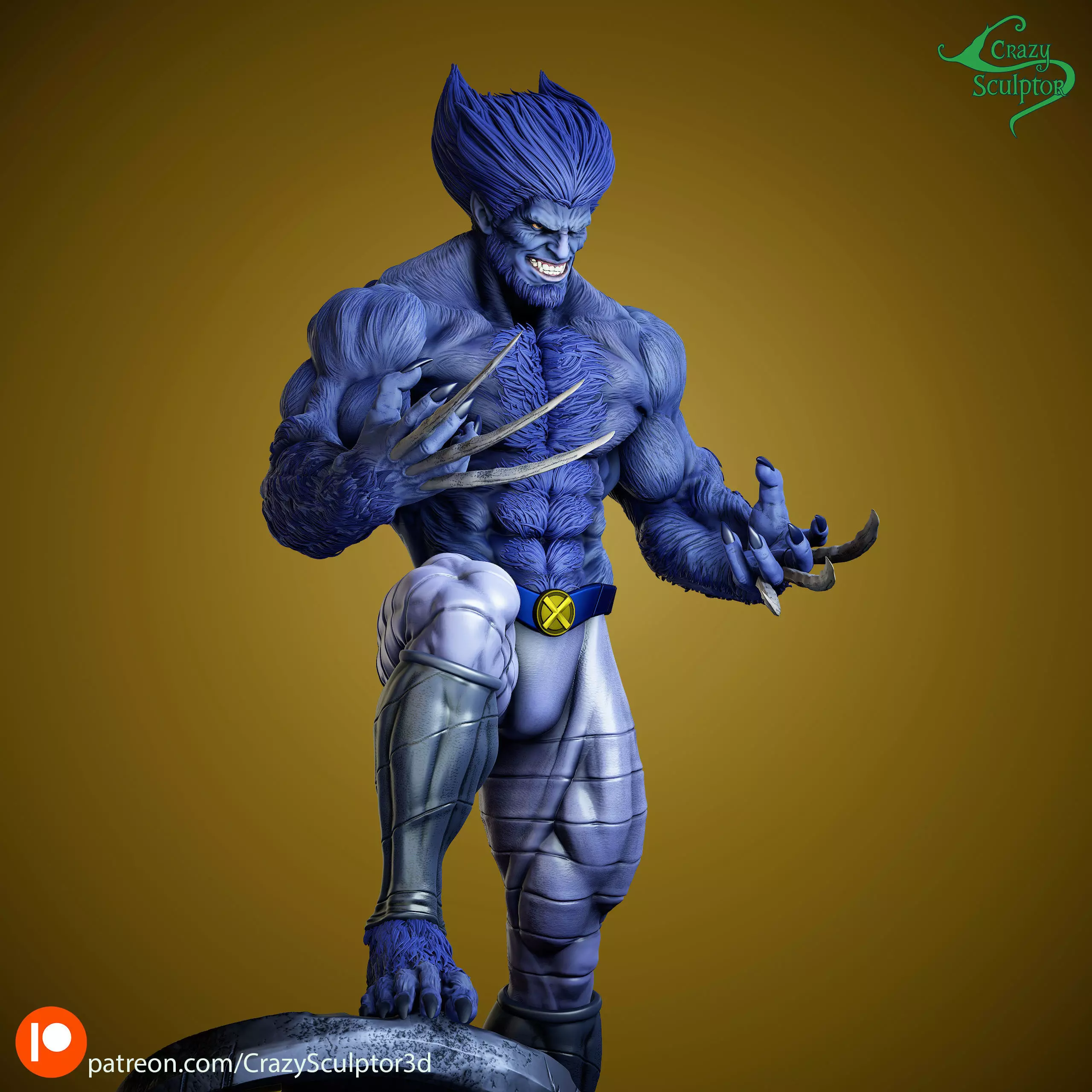 Dark Beast from X-Men 3D print model_5