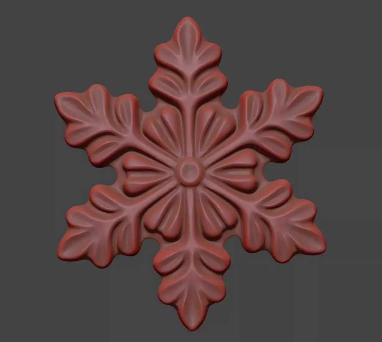 Snowflake 3D print model_3