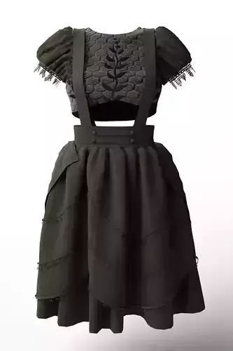 Victorian Layered Suspender Dress