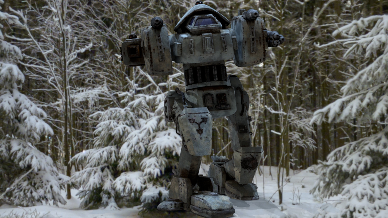 Hurricane heavy mecha 3D model_6