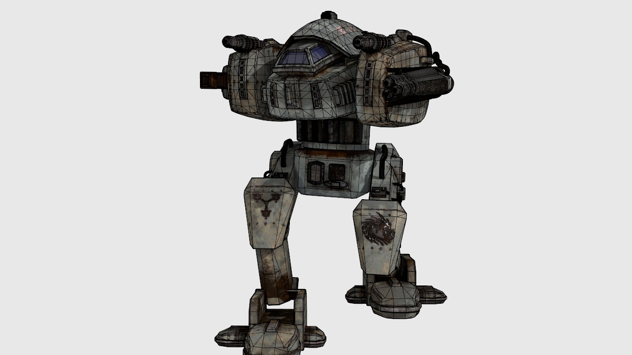 Hurricane heavy mecha 3D model_7