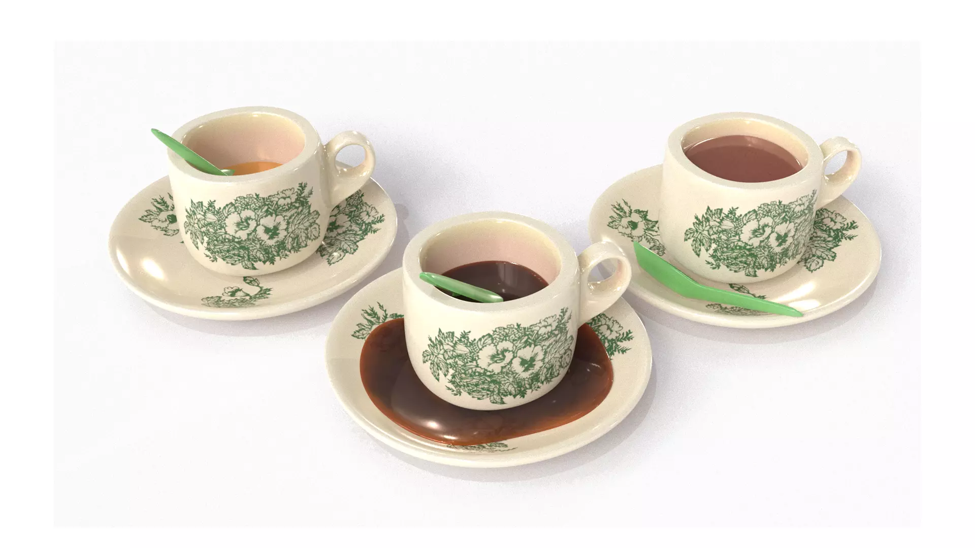 Kopitiam - Hot Drinks Coffee Tea Milo 3D model