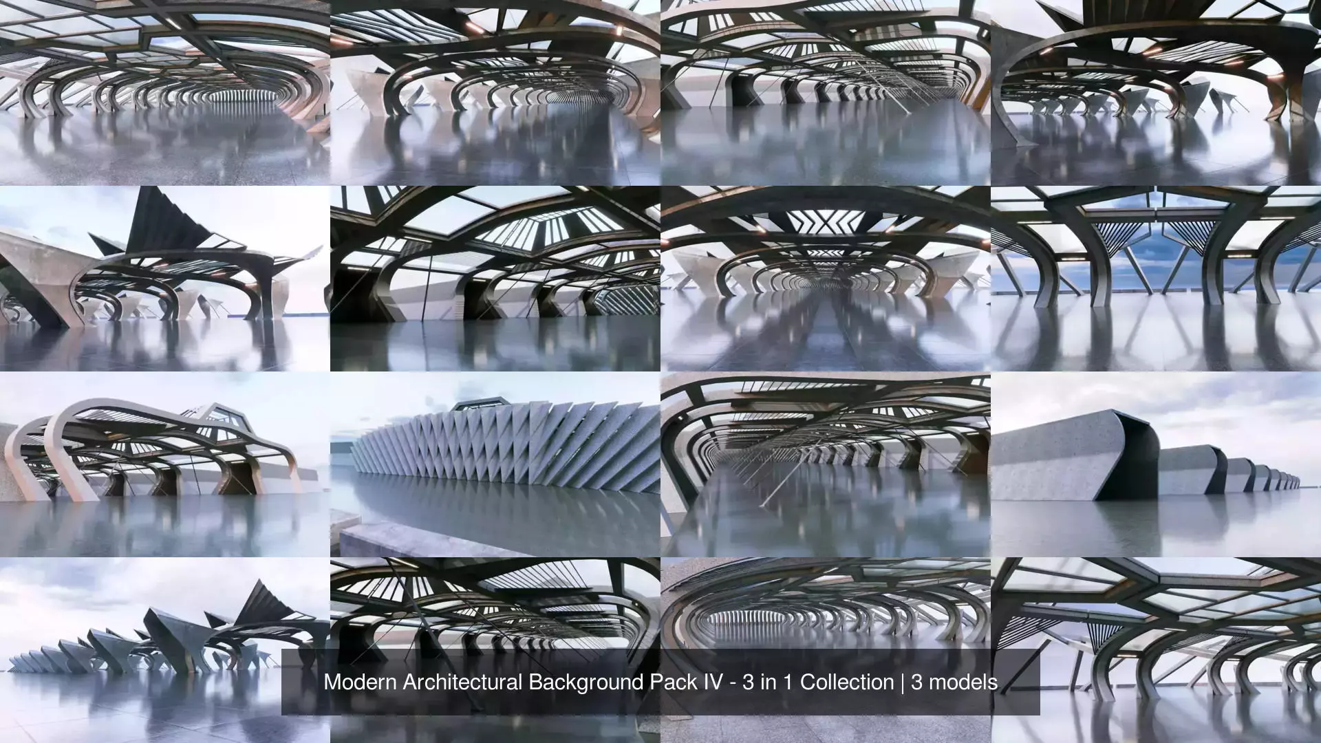 Modern Architectural Background Pack IV - 3 in 1 Collection _0