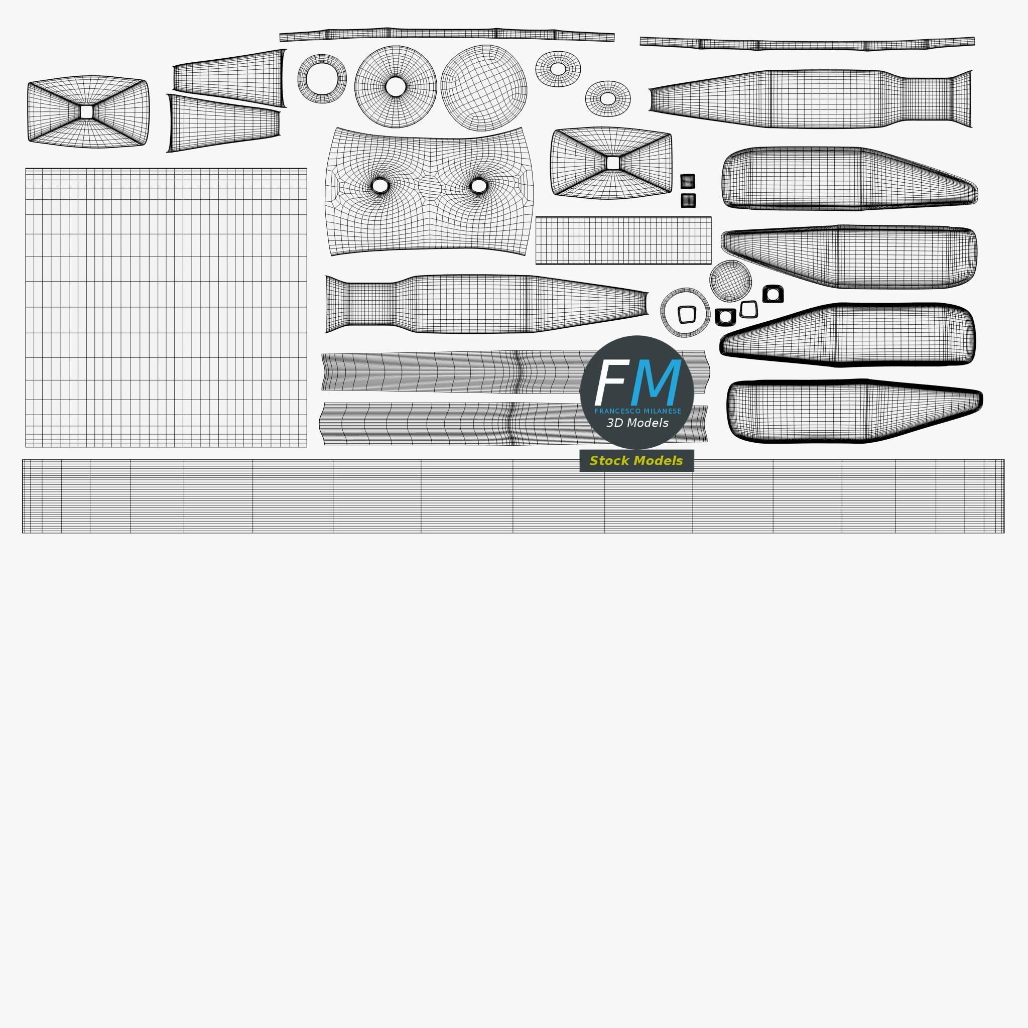 Double street light 3D model_12
