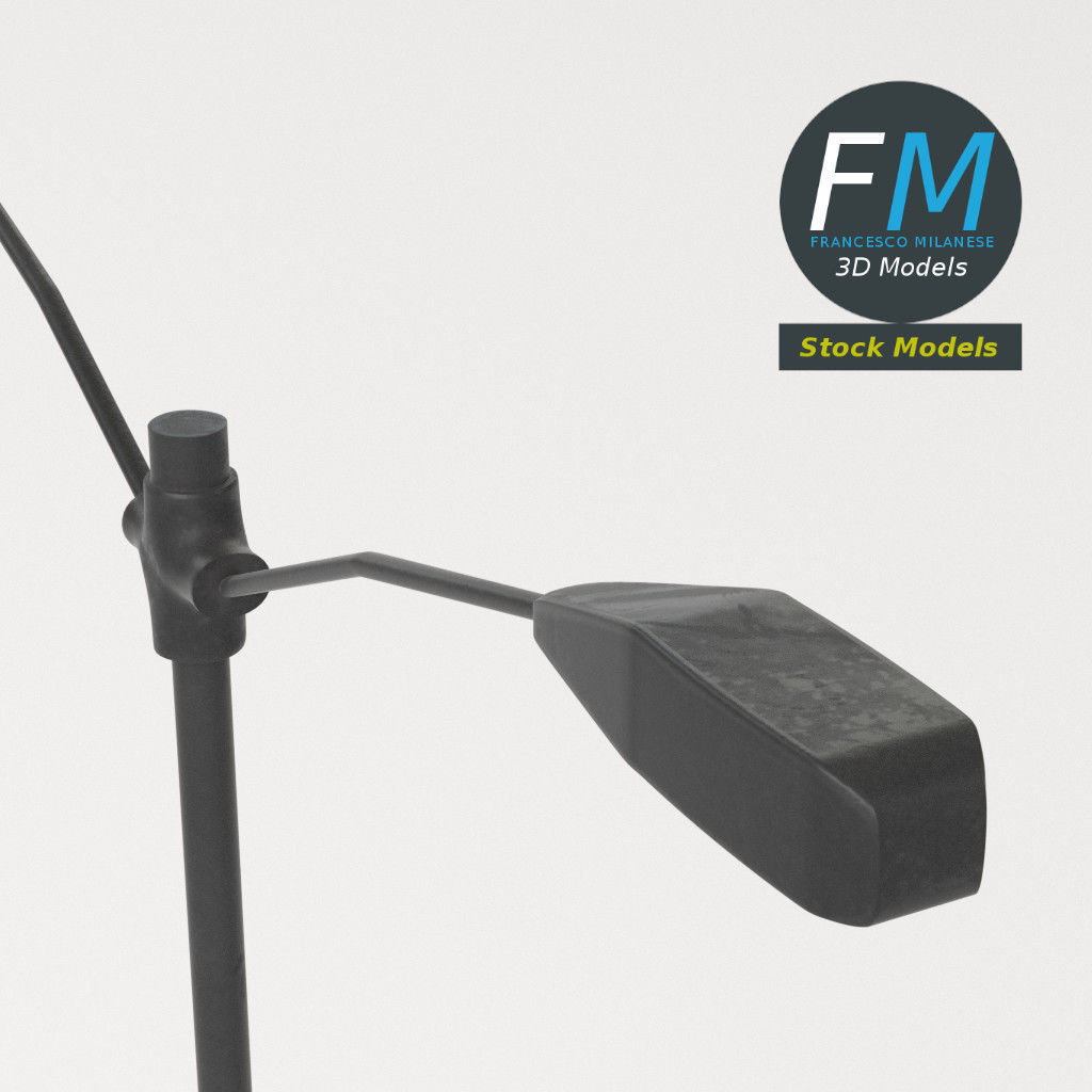 Double street light 3D model_5