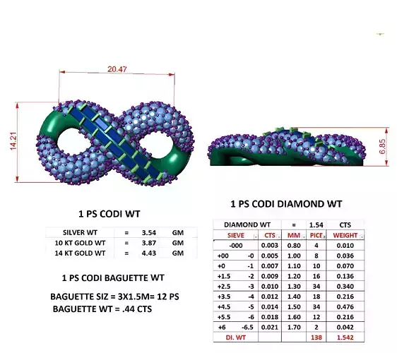 Infinity Cuban Link Chain  3D print model