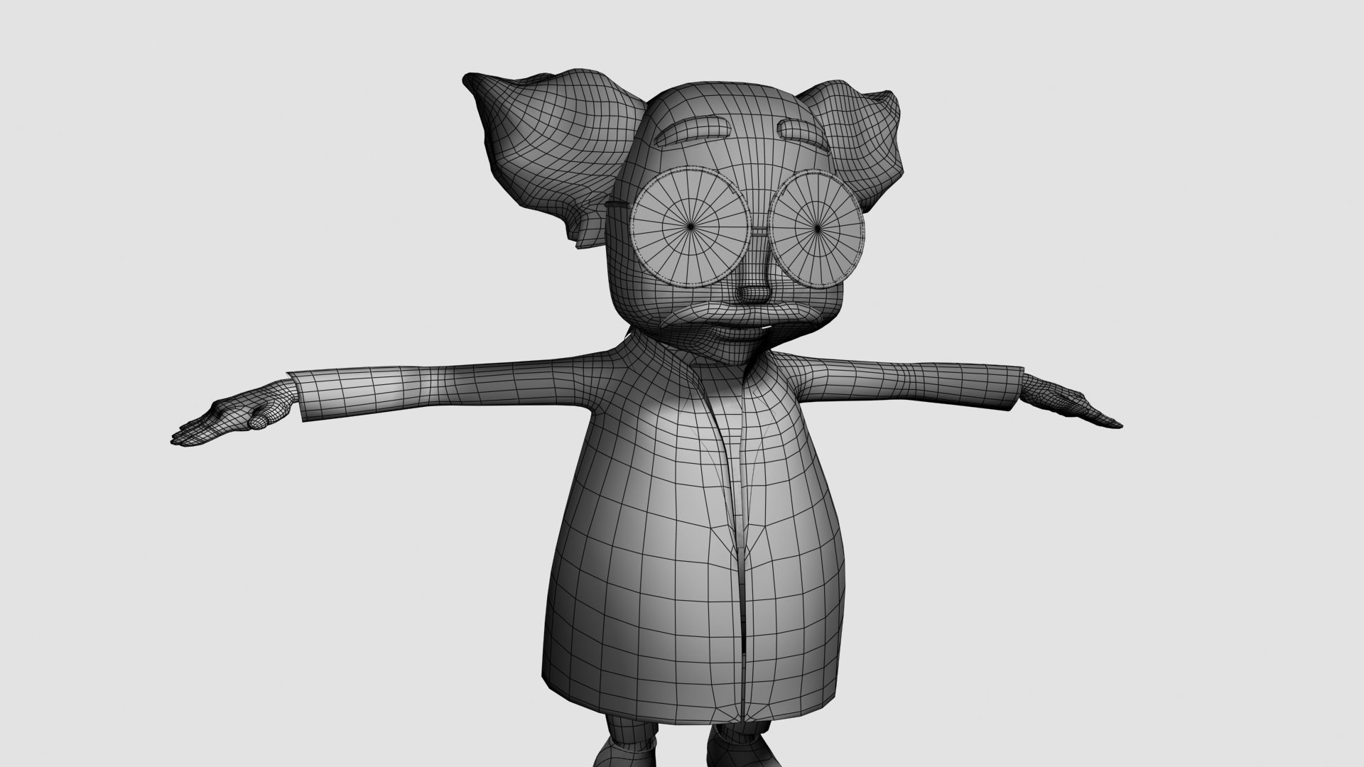 Cartoon Professor 3D model_12