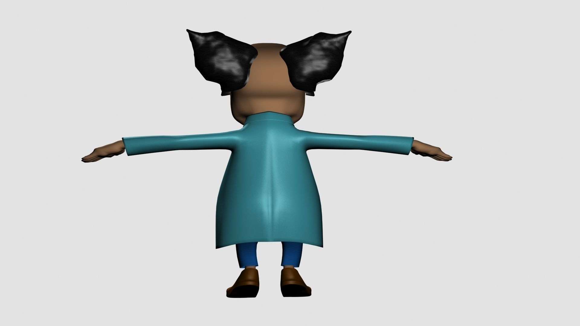 Cartoon Professor 3D model_4