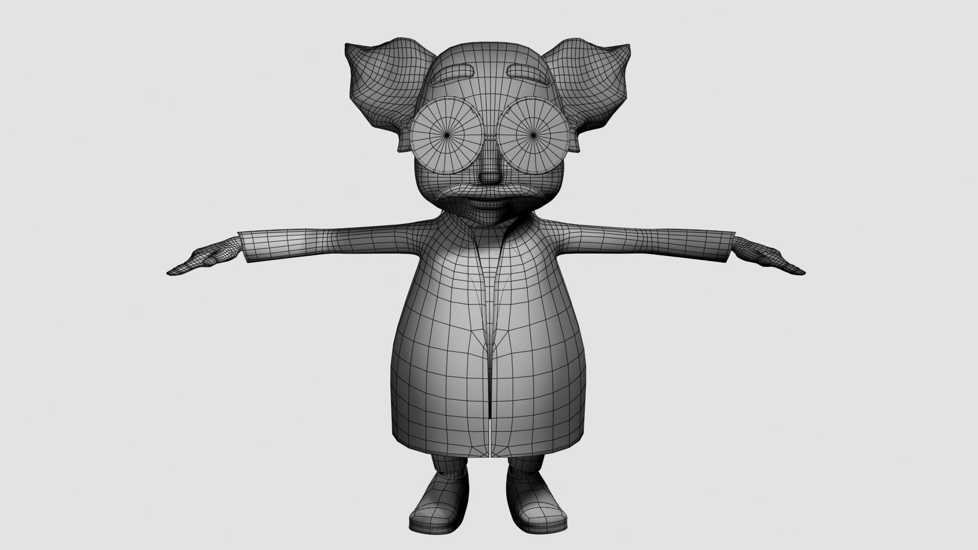 Cartoon Professor 3D model_13