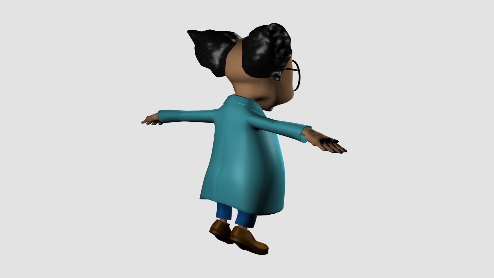 Cartoon Professor 3D model_7