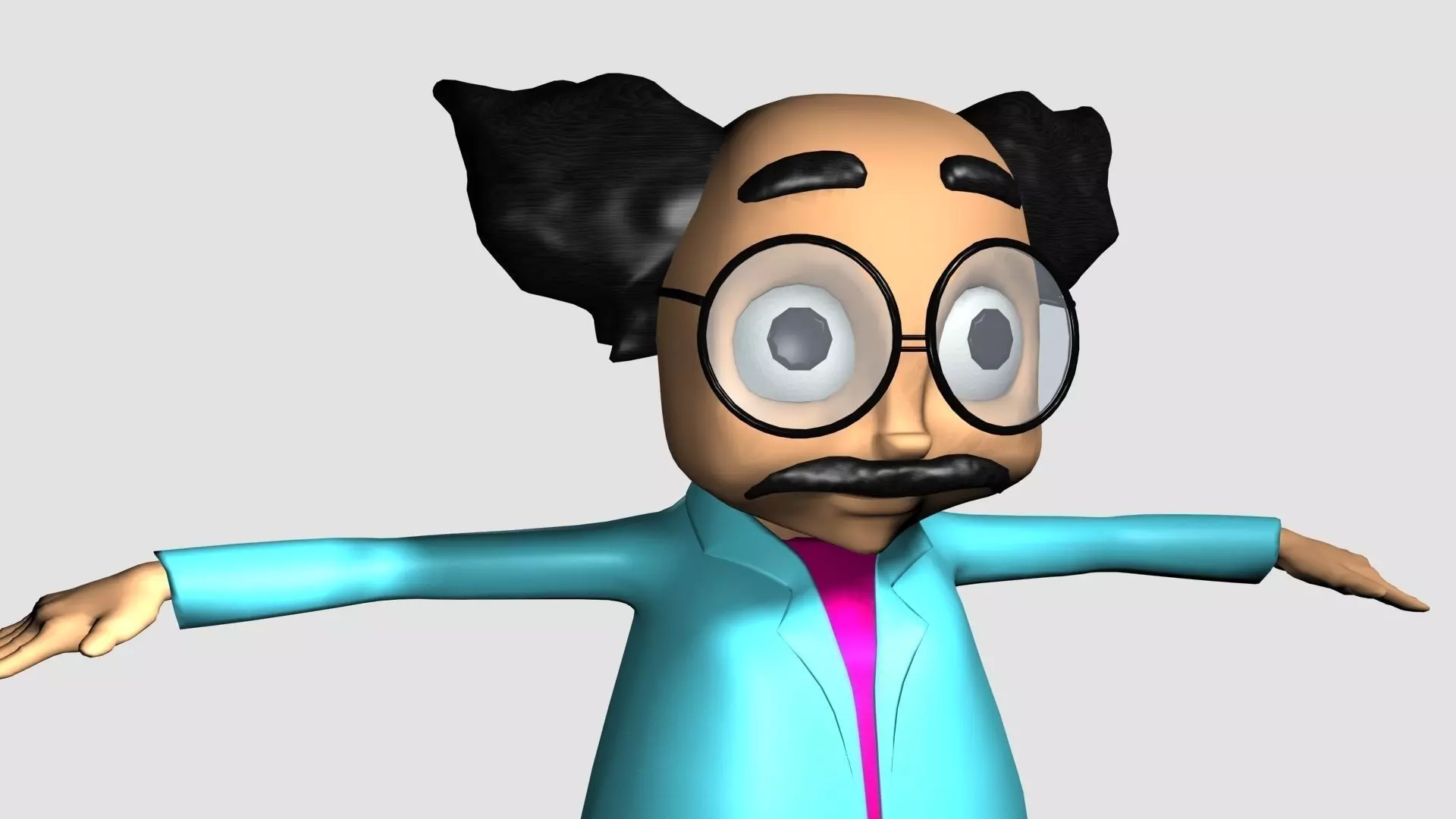 Cartoon Professor 3D model_0