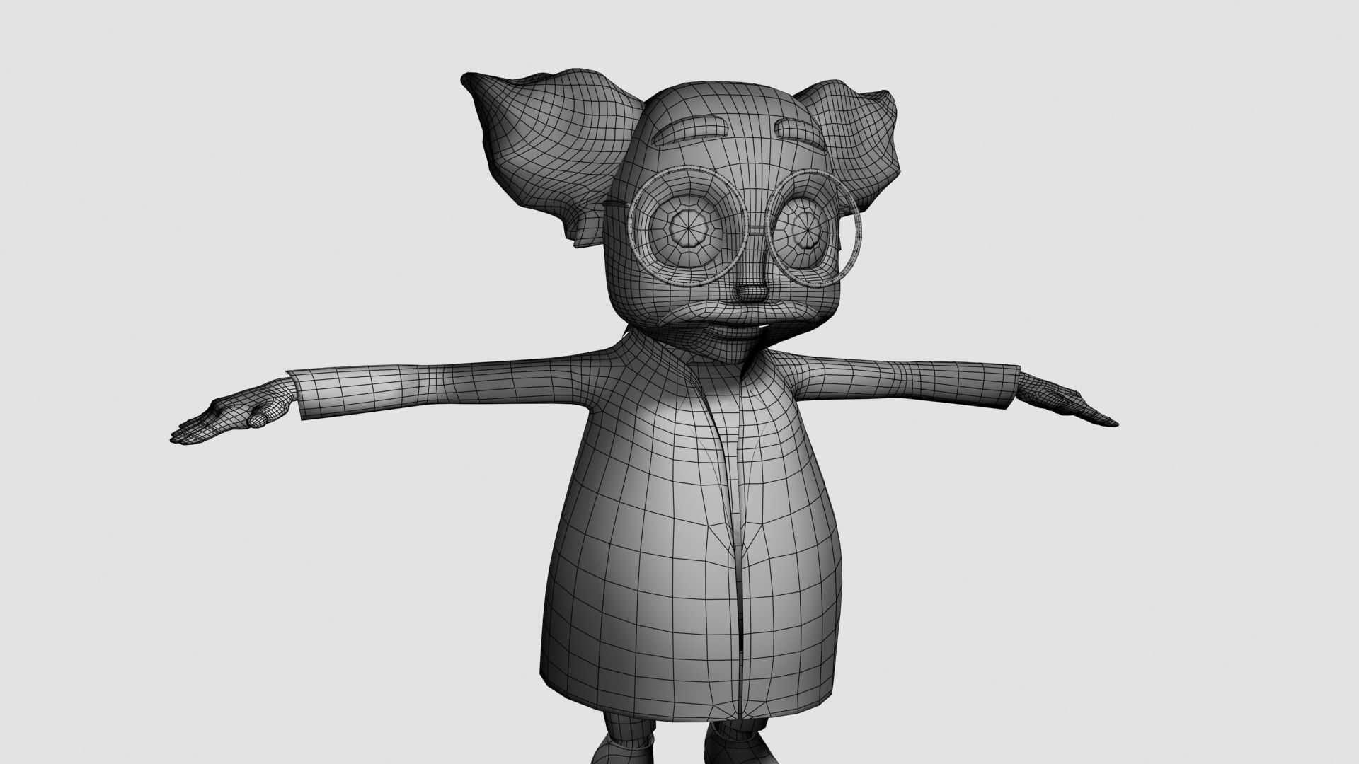 Cartoon Professor 3D model_11