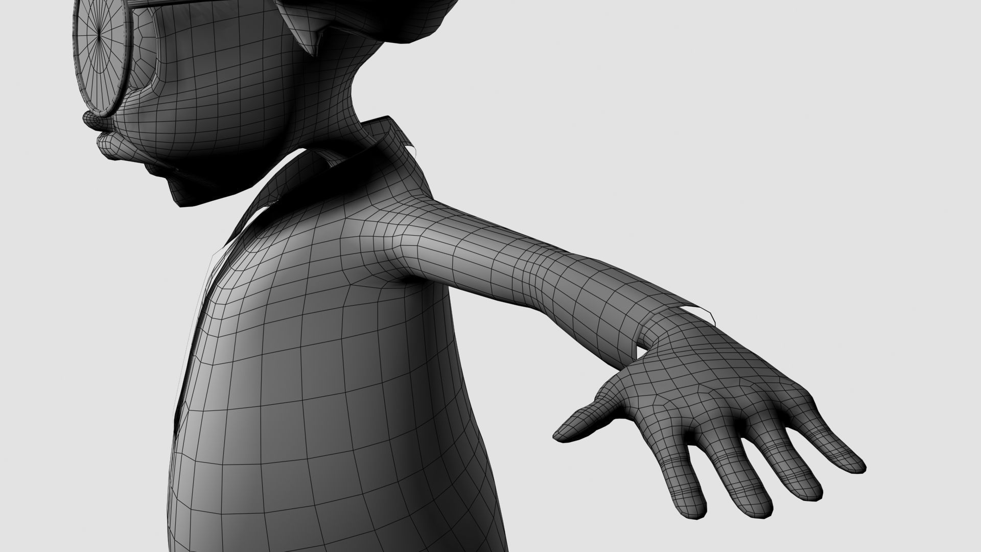 Cartoon Professor 3D model_15