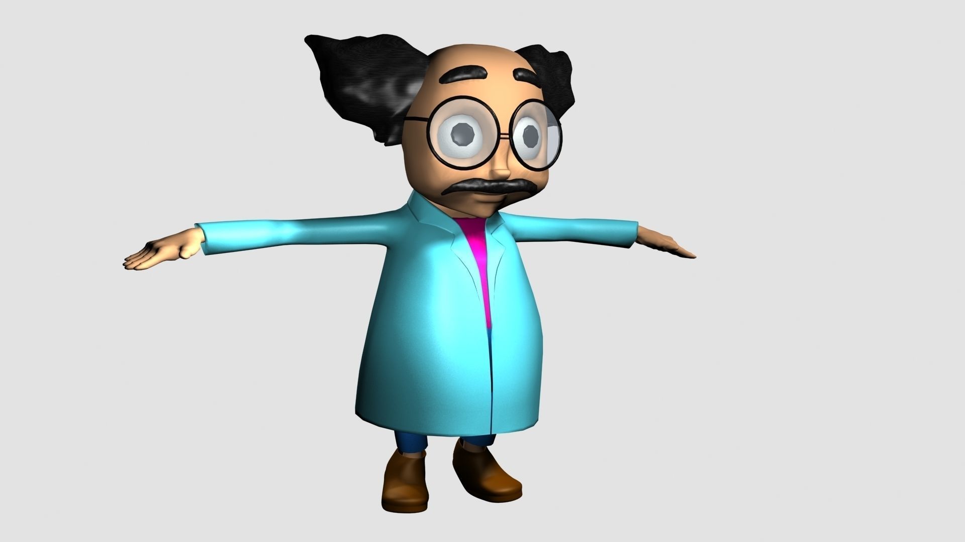 Cartoon Professor 3D model_9