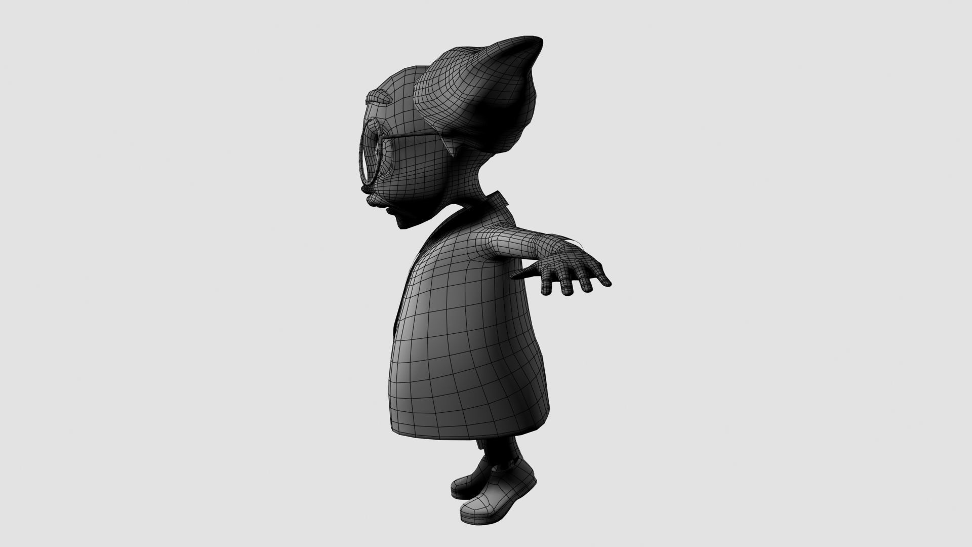 Cartoon Professor 3D model_14