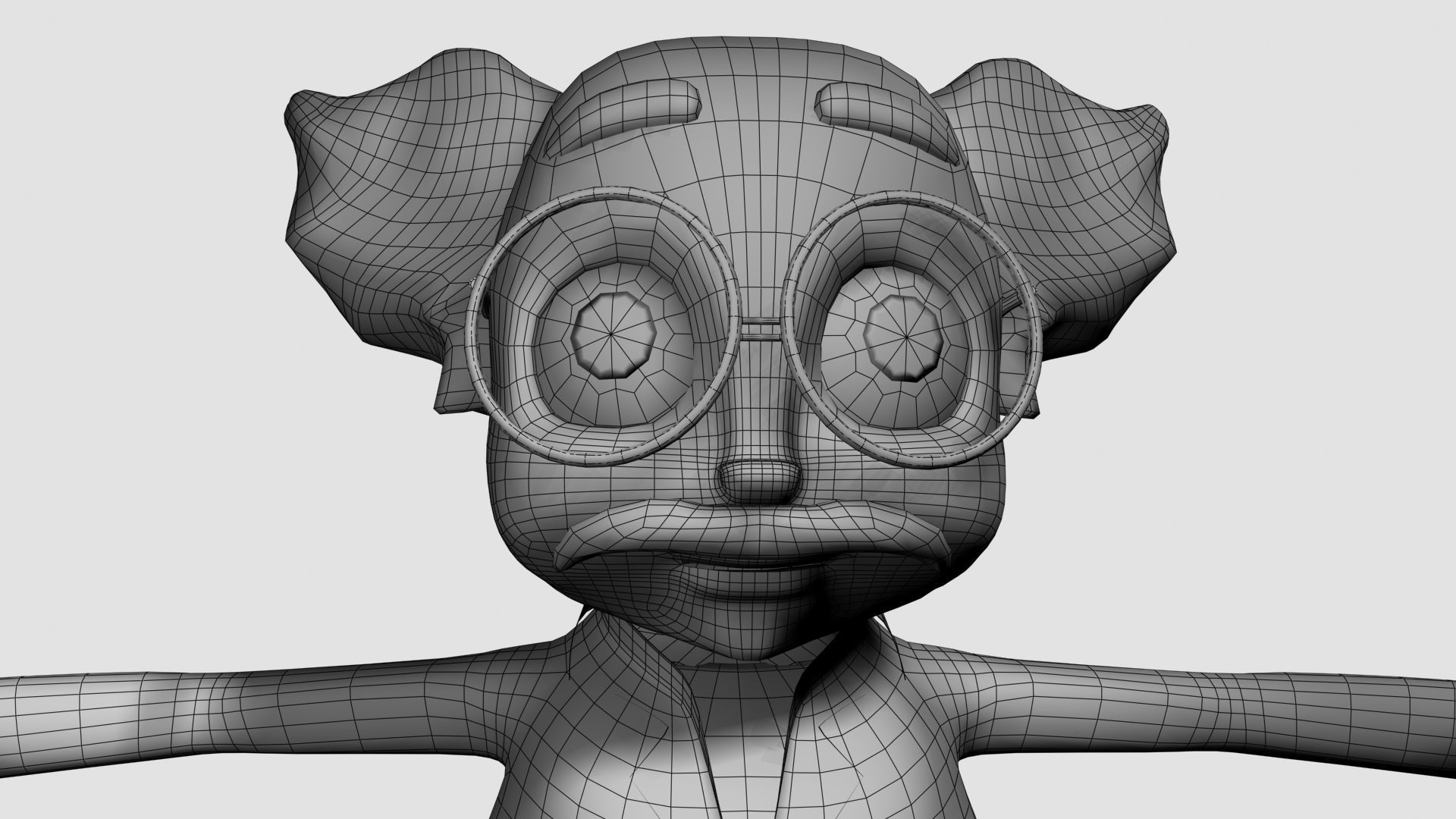 Cartoon Professor 3D model_21