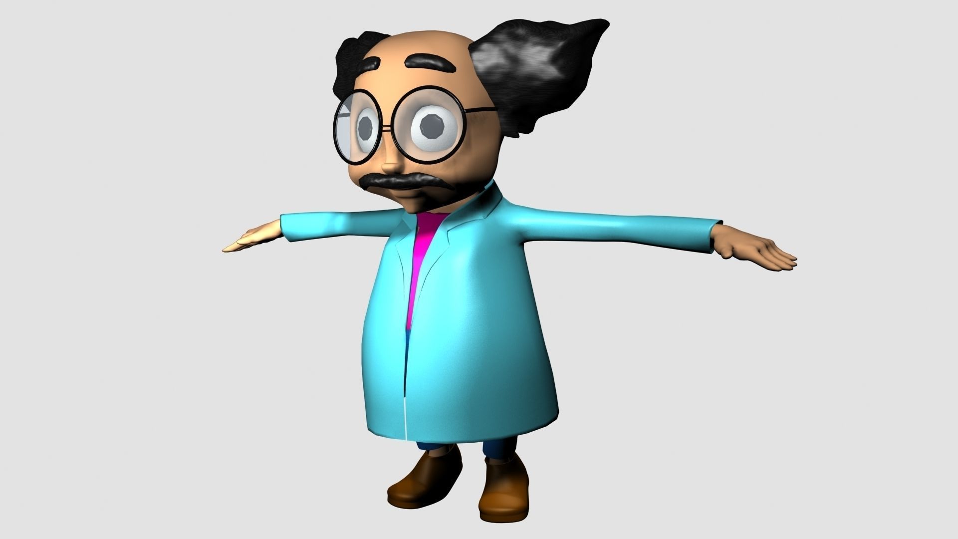 Cartoon Professor 3D model_5