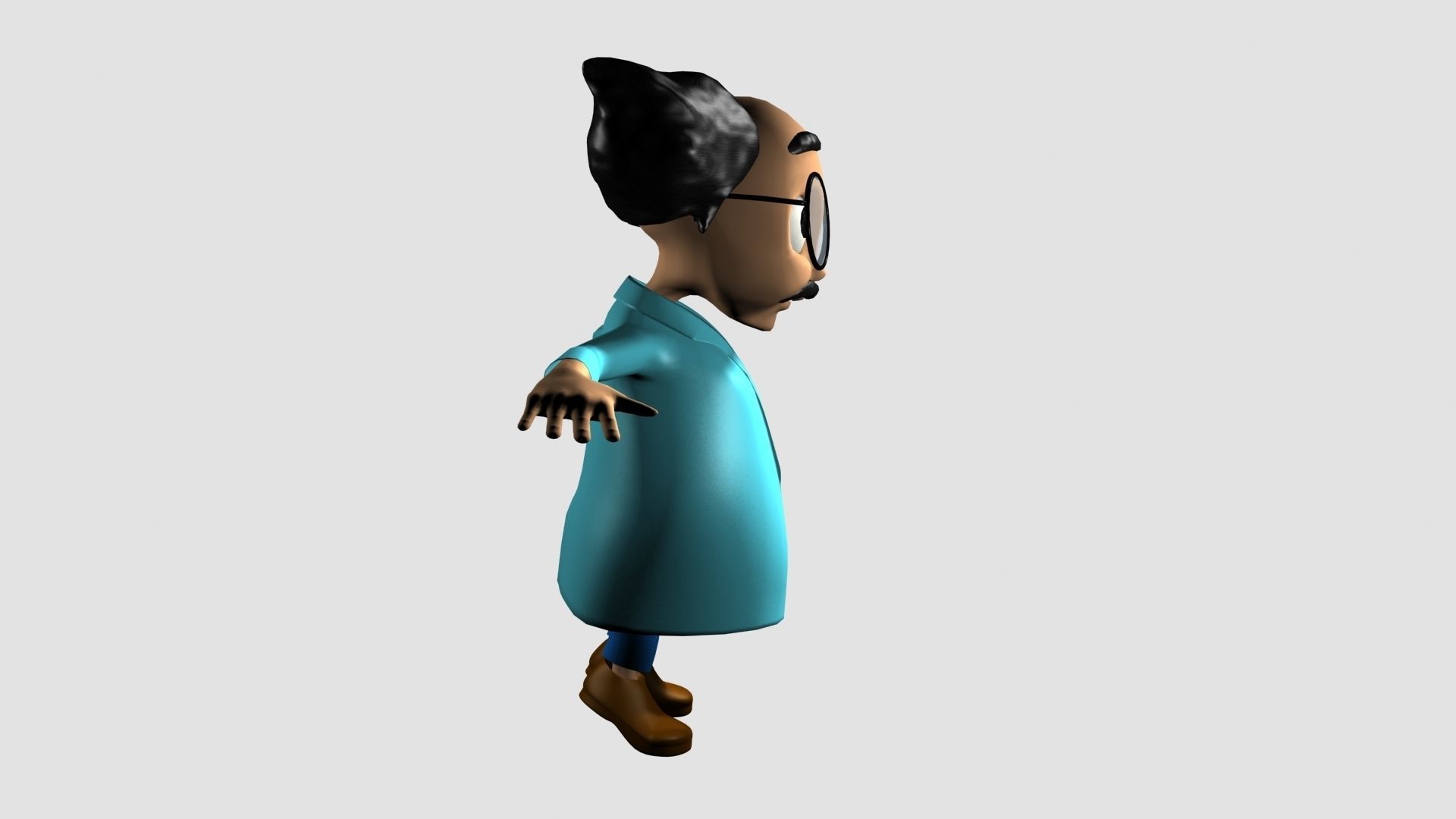 Cartoon Professor 3D model_6