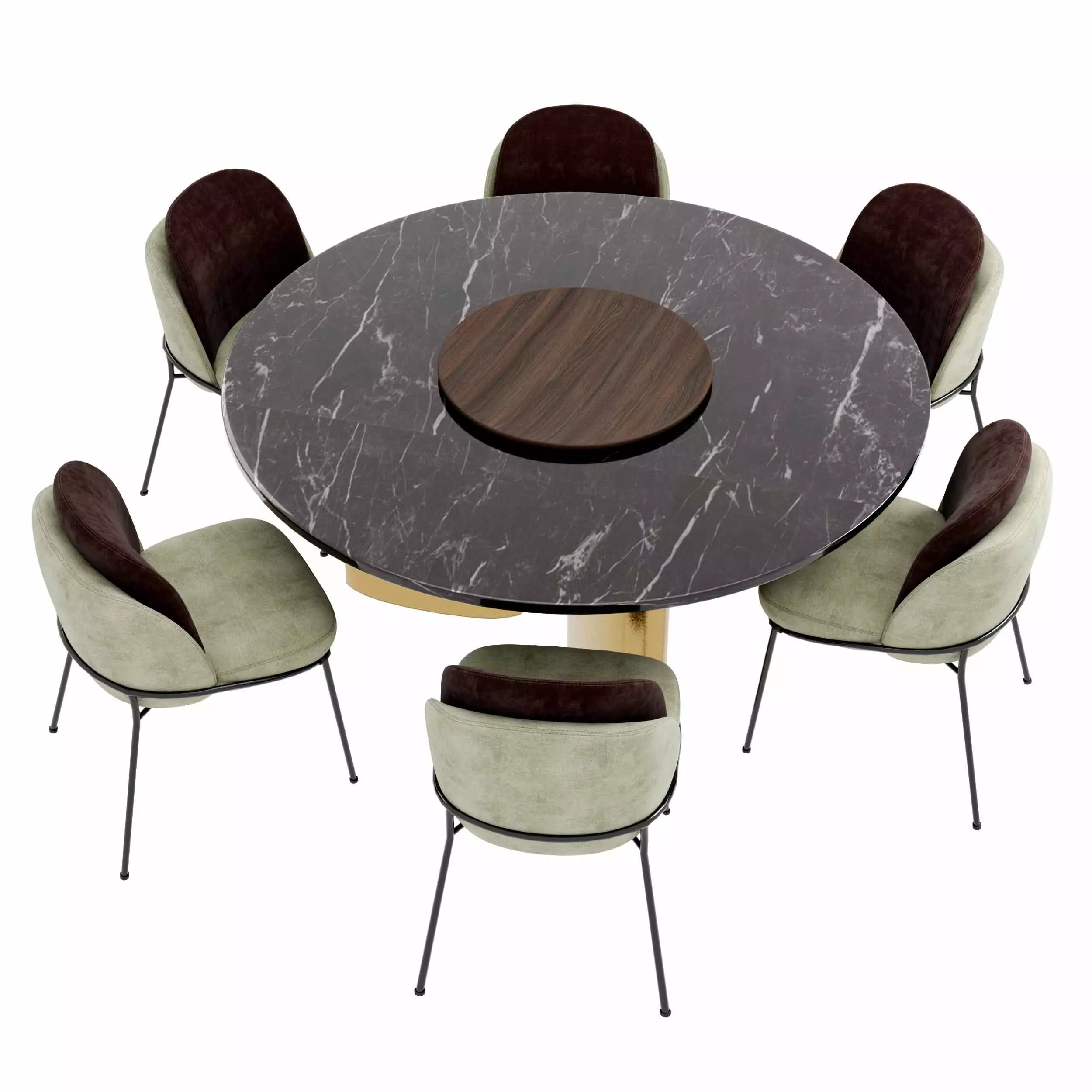 Dining Table set 3D model_1