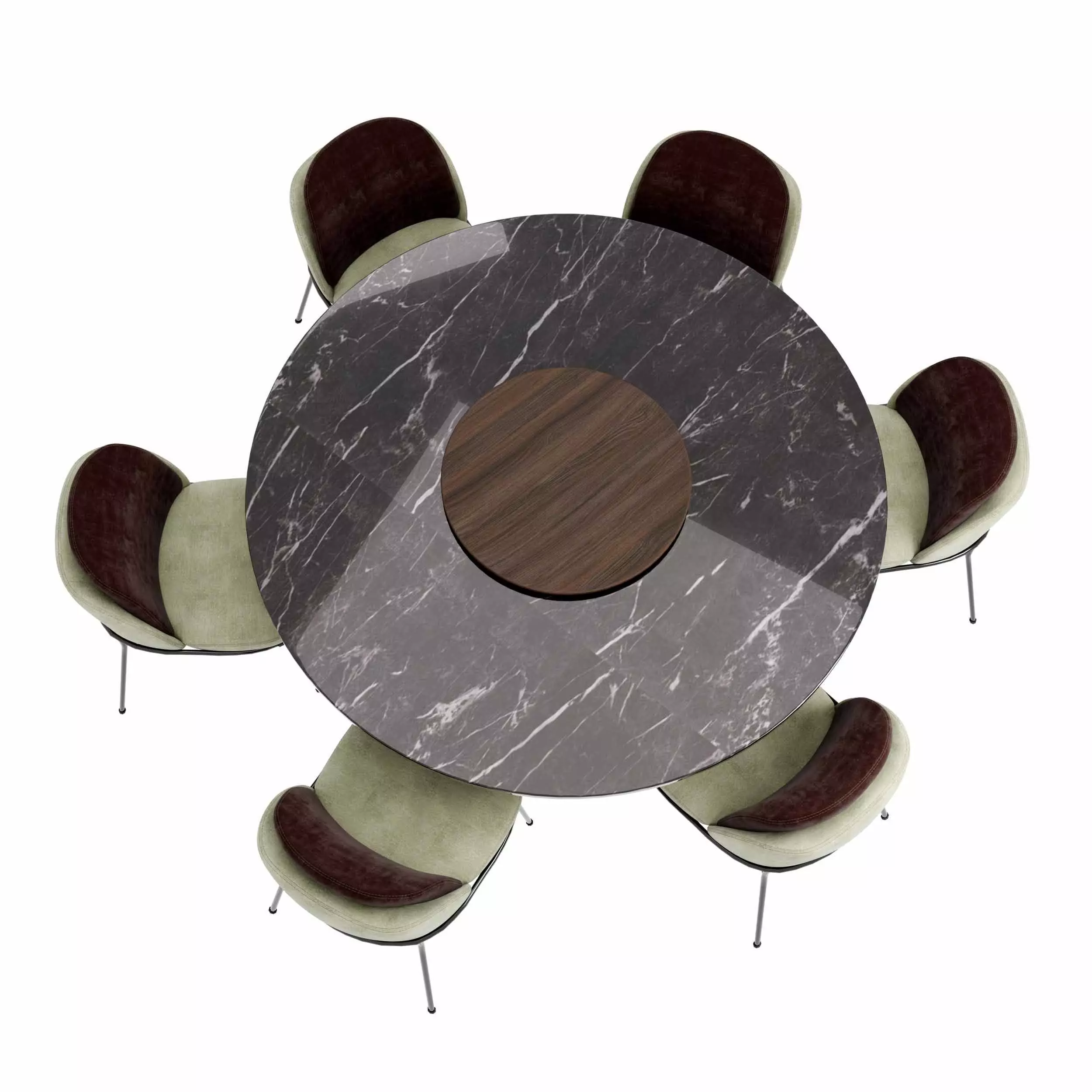 Dining Table set 3D model_3