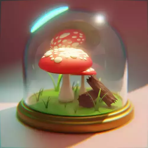 Stylized Fantasy Mushroom Terrarium Diorama