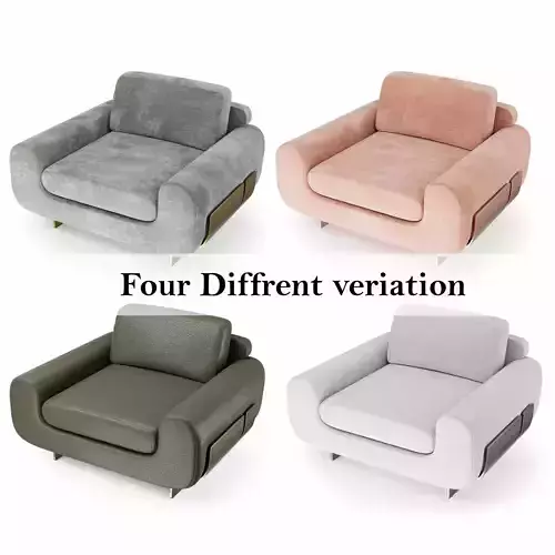 Leather arm chair 3D model