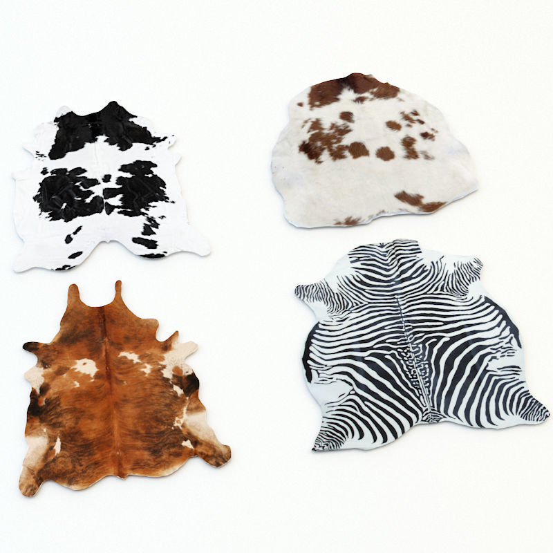 Carpet cow skin 3D model_0