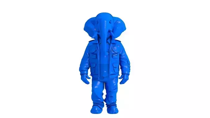 elephant in suit - elephant - elephant stl - baby elephant 
