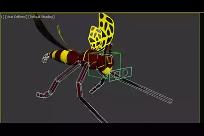 Stylized Cyber Dragonfly  Futuristic Flying Insect Drone Game 