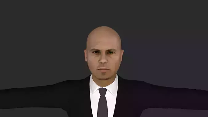 Ronaldo Nazario Brazil Hyper Realistic Full Body Fully Rigged