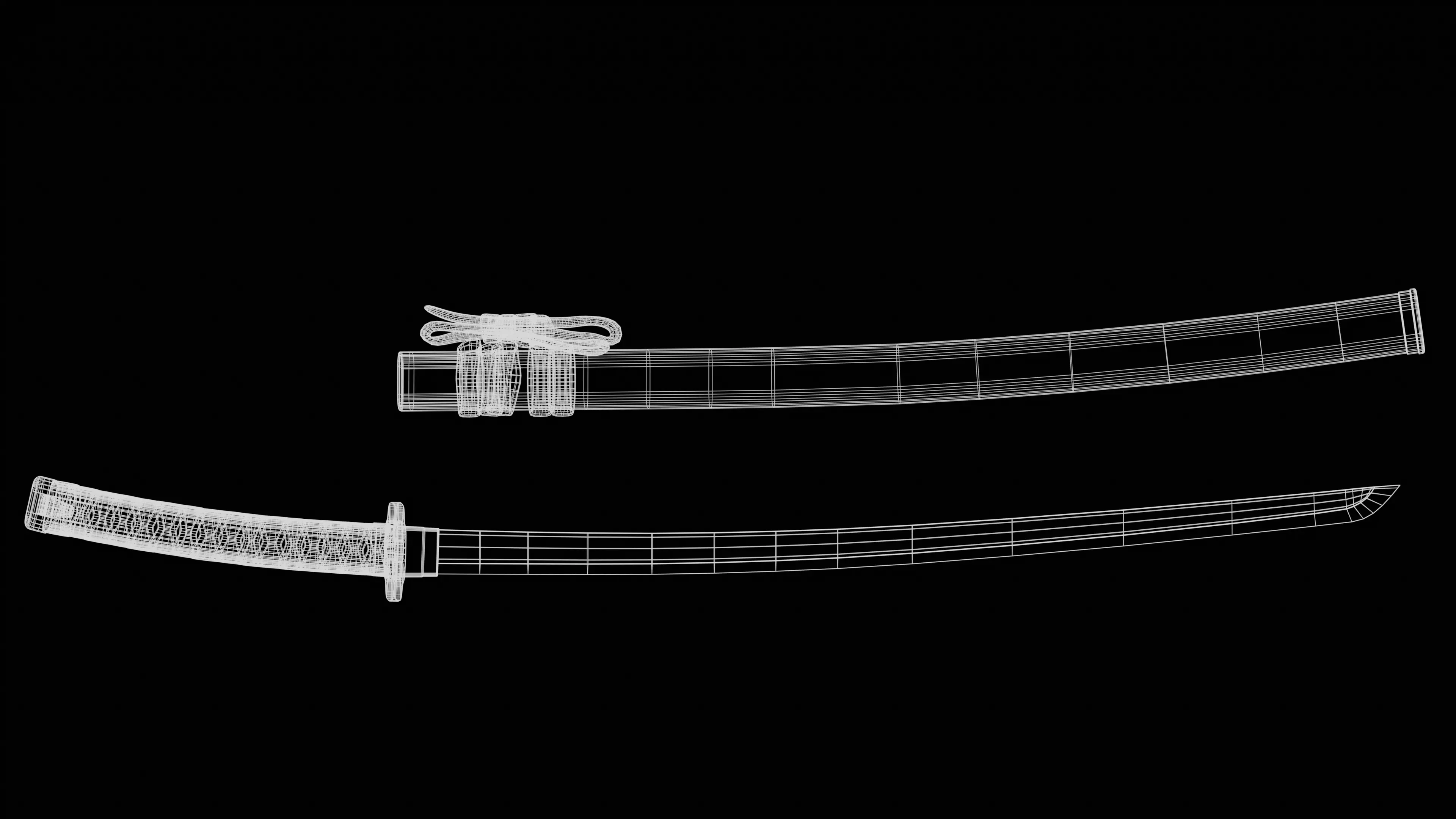 Katana Sword Low-poly 3D model_11