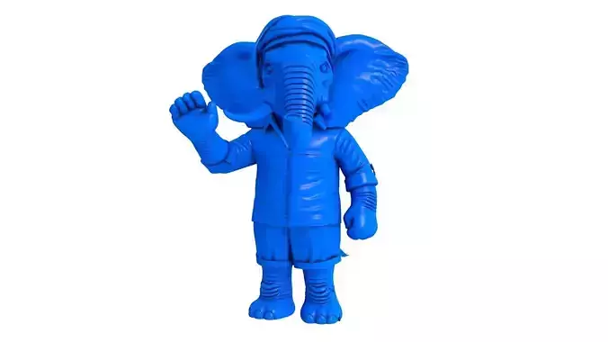 elephant in suit - elephant - elephant stl - baby elephant 