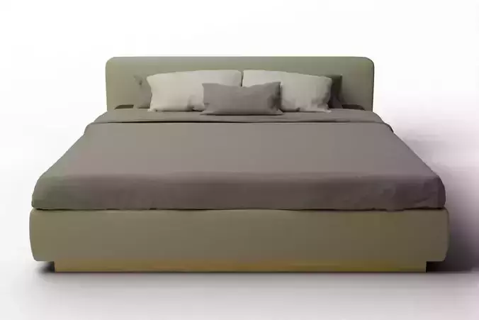Gather Sand Upholstered King Bed