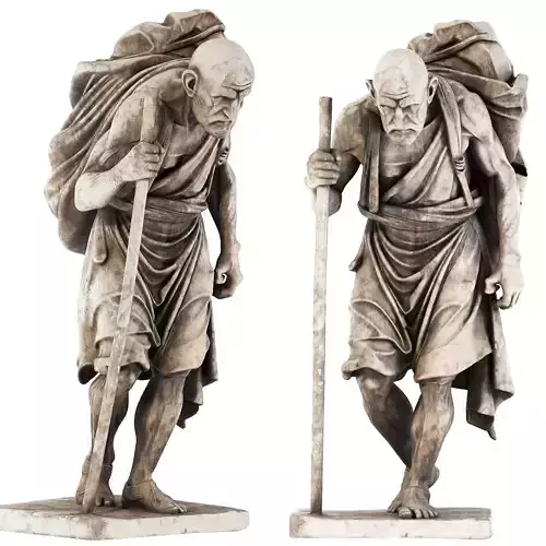 Elderly Wanderer Sculpture