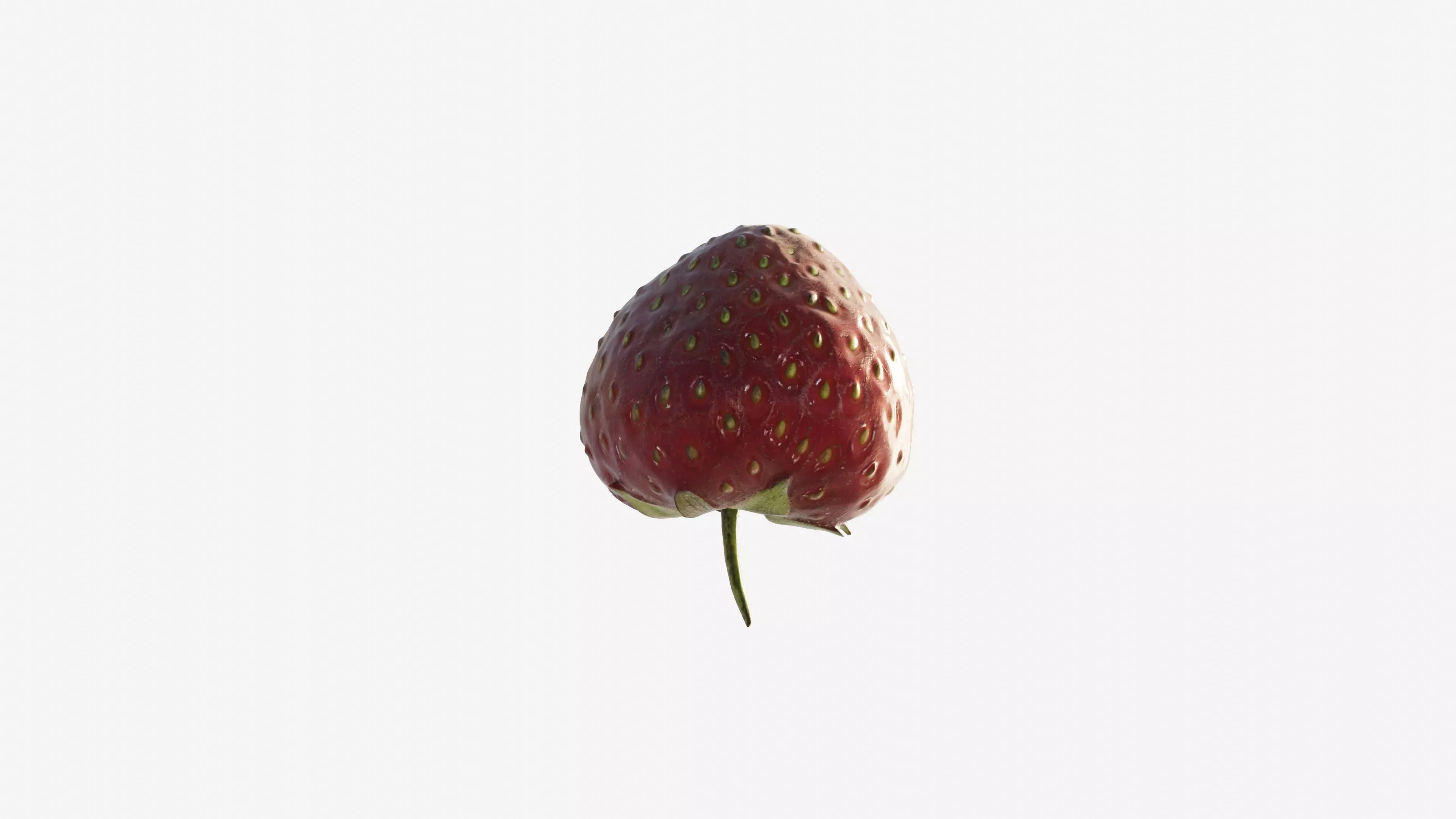 Scanned Strawberry Berry Low-poly 3D model_8