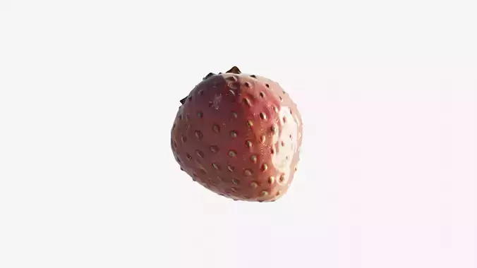 Scanned Strawberry Berry Low-poly 3D model 6