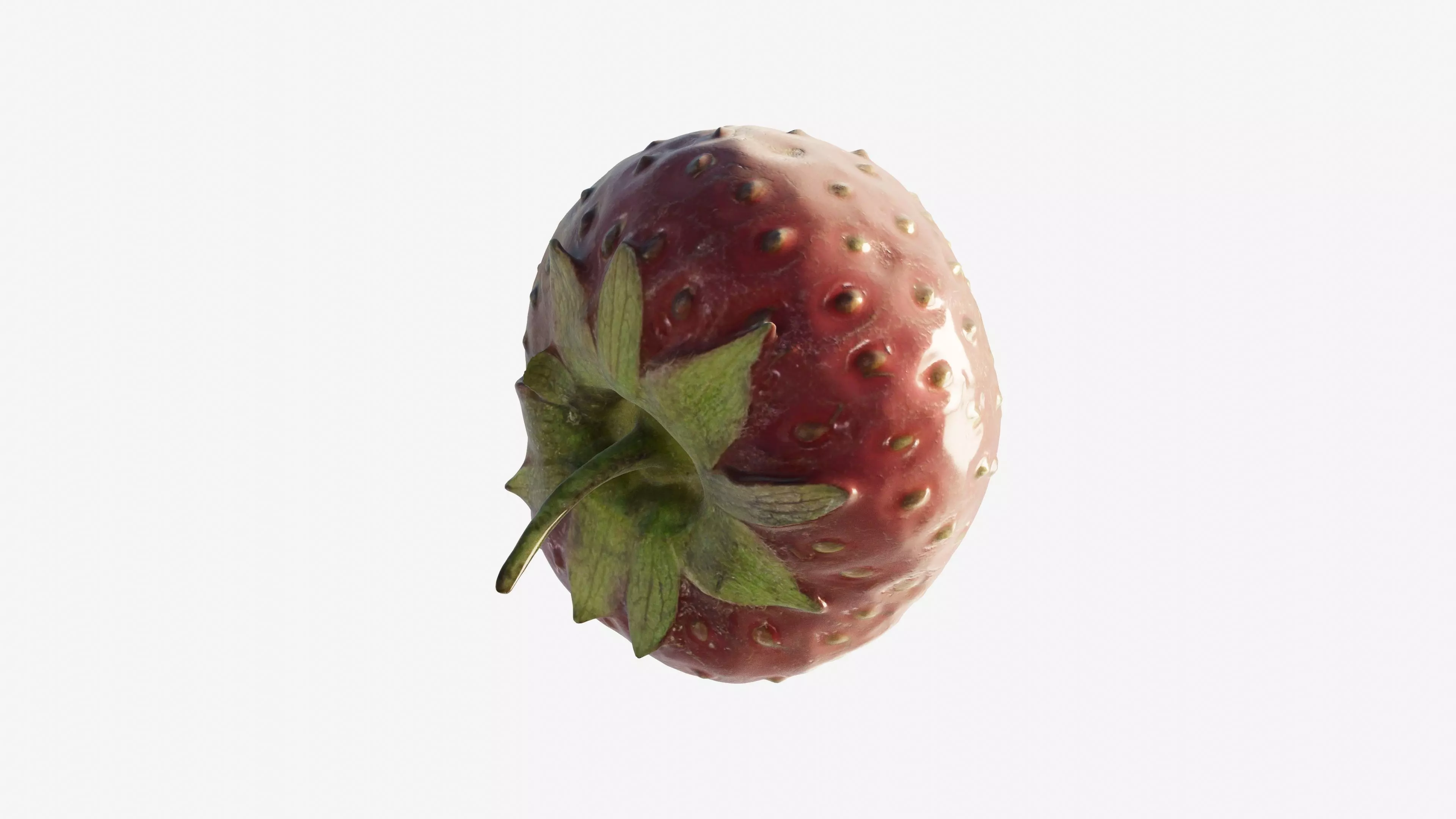 Scanned Strawberry Berry Low-poly 3D model_13