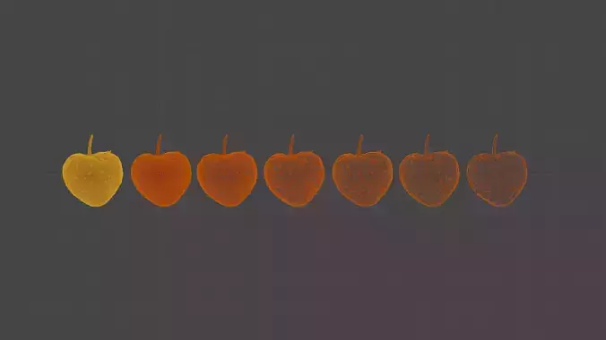 Scanned Strawberry Berry Low-poly 3D model 3