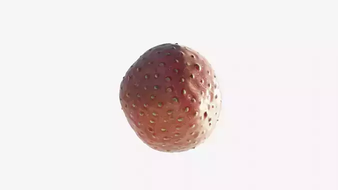 Scanned Strawberry Berry Low-poly 3D model 5