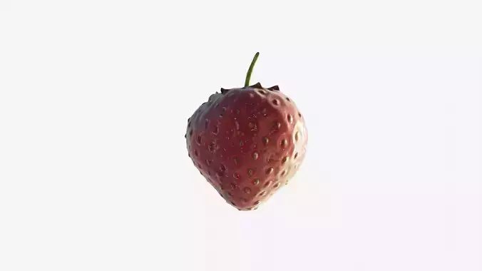 Scanned Strawberry Berry Low-poly 3D model 7