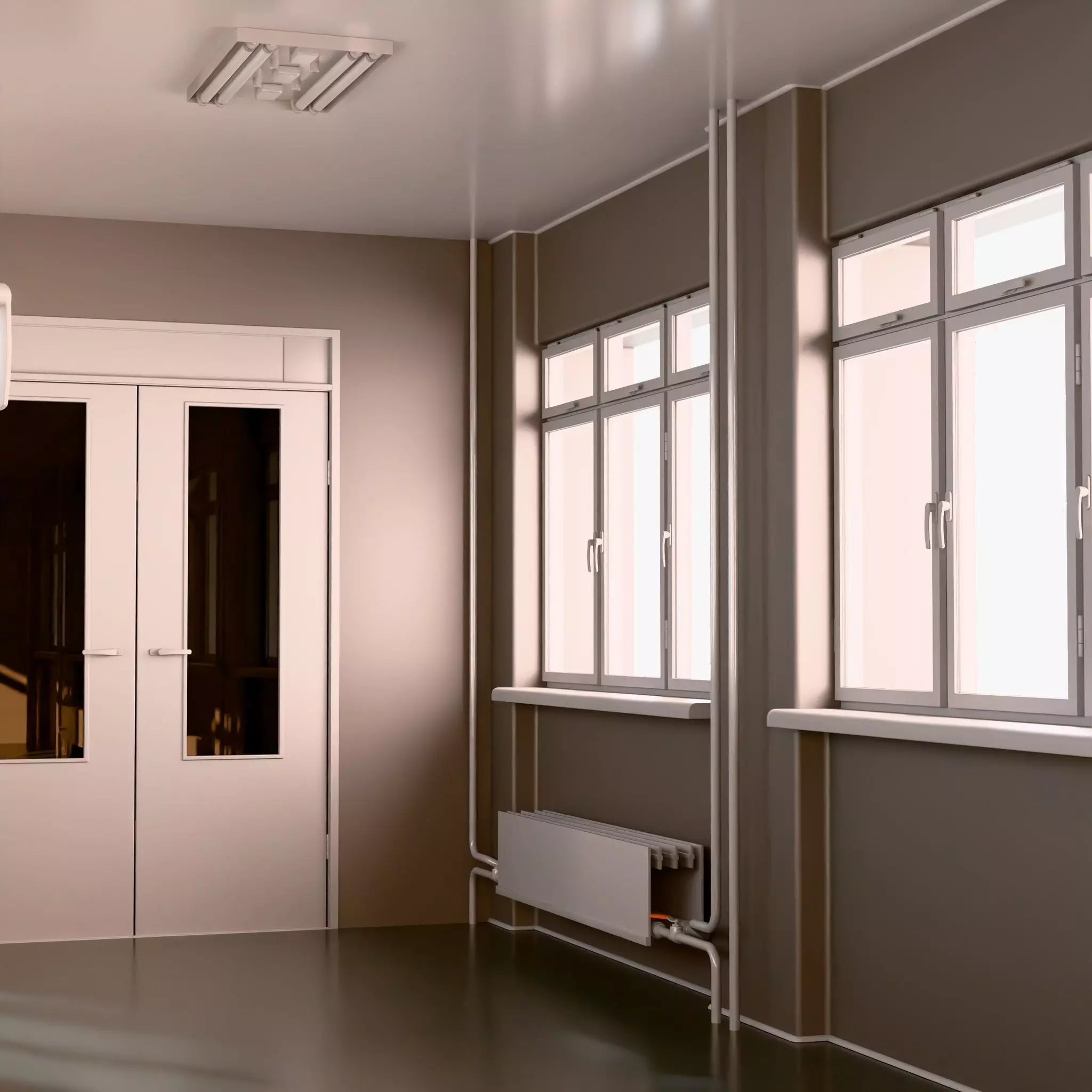 Building Corridor M1 3D model_6