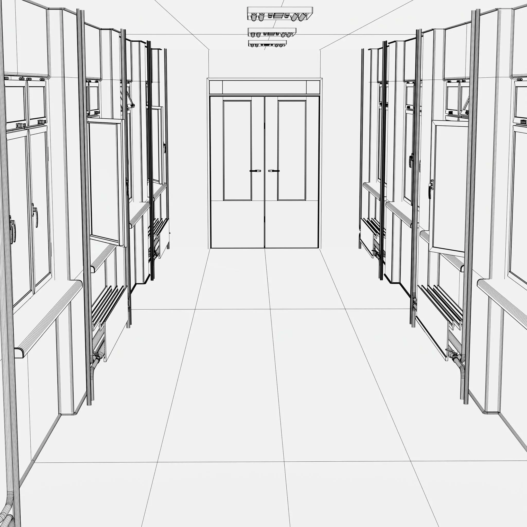 Building Corridor M1 3D model_8