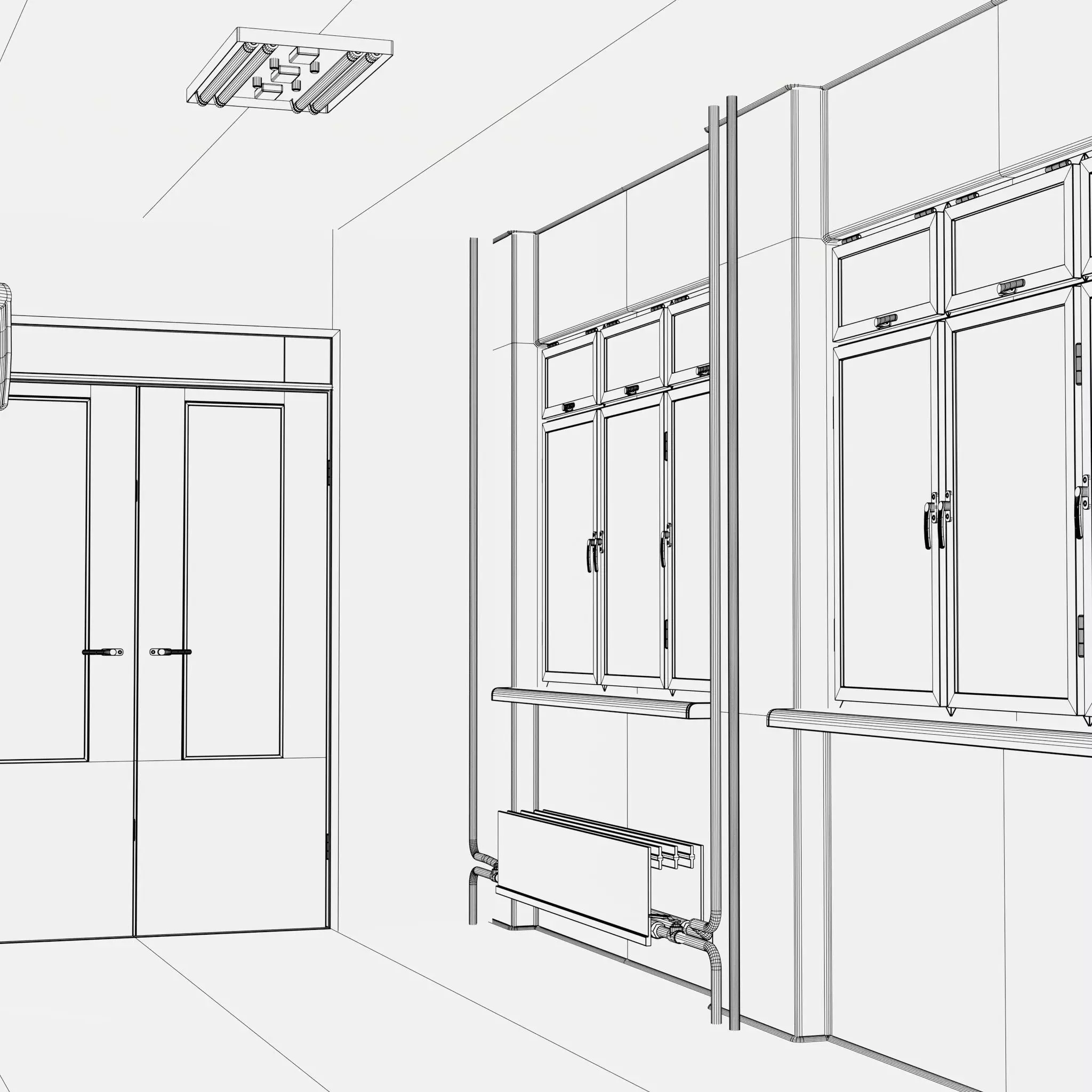 Building Corridor M1 3D model_13
