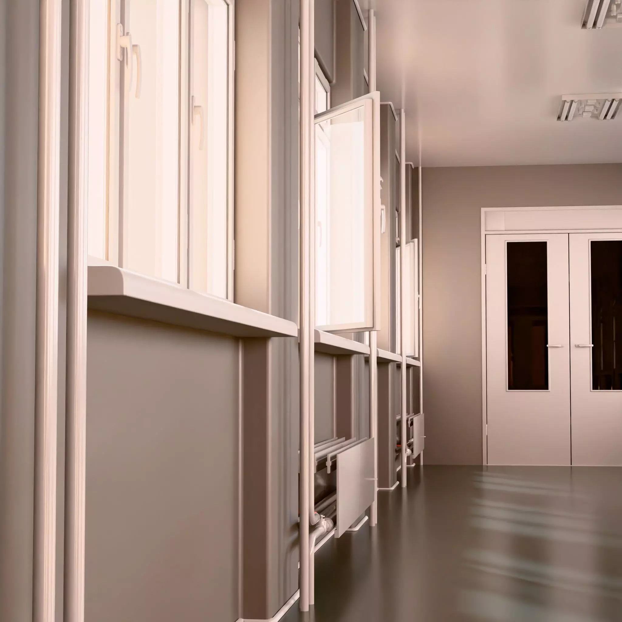 Building Corridor M1 3D model_2