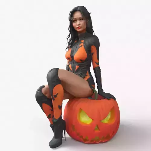 Halloween Asian Girl 