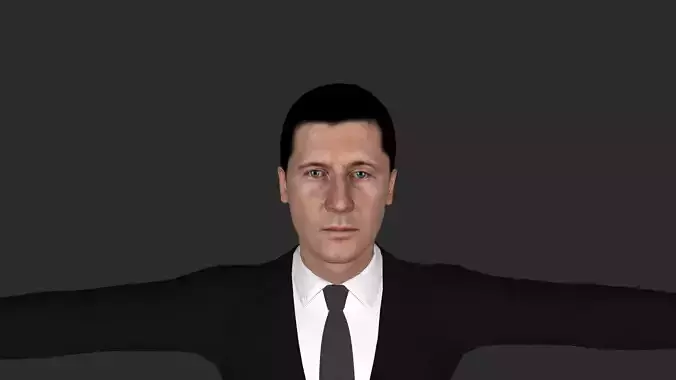 Robert Lewandowski Hyper Realistic Full Body Fully Rigged