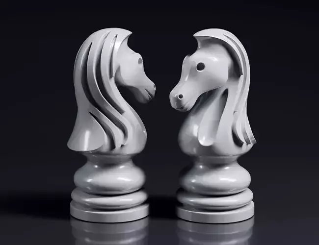 Aeron Knight Chess Piece 3D print model