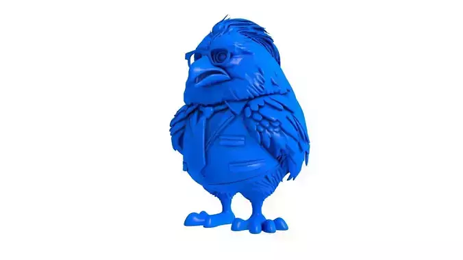 cockerel in suit - cockerel - cockerel stl - chicken - animal