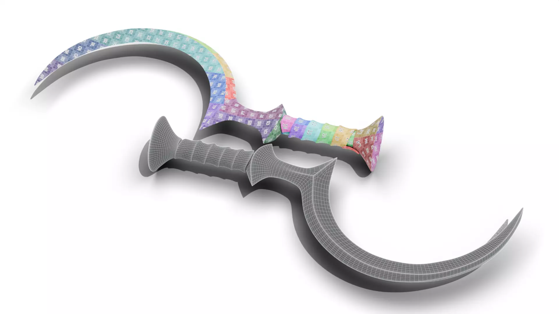 Sickle Warrior Low-poly 3D model_9